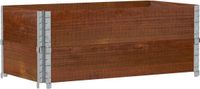 vidaXL Palletopzetranden 2 stuks 100x50 cm massief grenenhout donkerbruin
