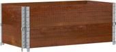 vidaXL Palletopzetranden 2 stuks 100x50 cm massief grenenhout donkerbruin