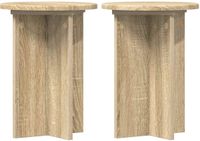 vidaXL Plantenstandaard 2 st sonoma eiken ø29,5 x 40 cm bois travaillé