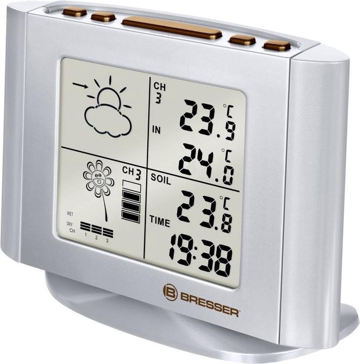 Bresser Weerstation 4,2 X 12,7 X 10,3 Cm Zilver/goud 5-delig