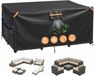 Merkloos Waterdichte hoes voor tuinmeubelen, 250 x 210 x 90 cm, zwart met ventilatieopening en trekkoord