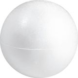 Merkloos Piepschuim bol/bal - wit - D25 cm - 2 halve schalen - hol - hobby/DIY materiaal - Knutselen