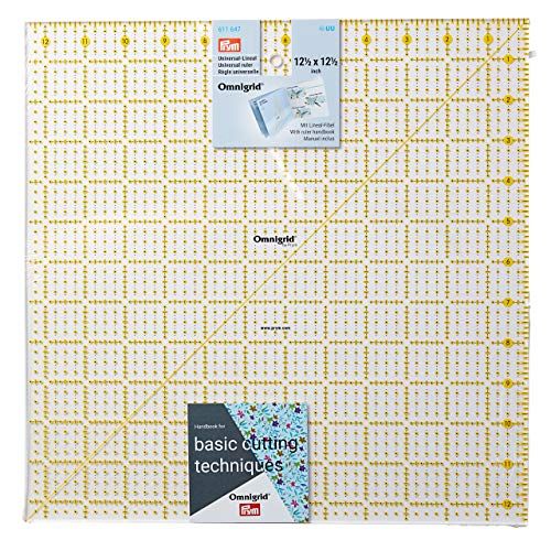 Prym 611647 Universal 12,5 x 12,5 inch omnigrid liniaal, kunststof, transparant