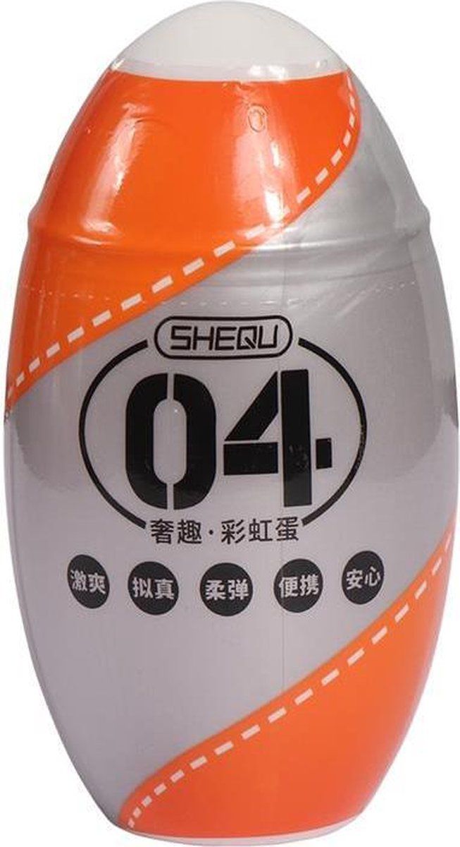 Shequ Masturbator Rainbow Orange - Wit - Siliconen