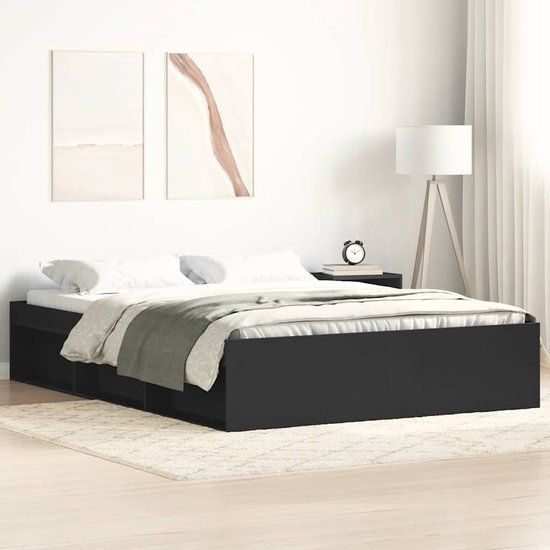 vidaXL Bedframe Zwart 160x200 cm