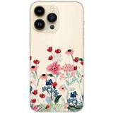 Apple iPhone 14 Pro Max Siliconen hoesje - ontwerp printemps en fleurs