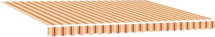 vidaXL - Handmatige zonnetent met zonne-energie ledverlichting - Geel - Polyester - 450 x 350 cm