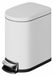Poubelle en acier inoxydable - Poubelle pour la cuisine - 50 litres - Design mince - Avec pédale - Fermeture douce du couvercle - Bac intérieur - Blanc