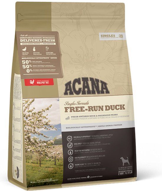 Acana Singles Free-Run Duck Dog - 2 kg