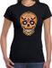 Bellatio Decorations Shoppartners Bv Skelet Gezicht Day of the Dead Verkleed T-shirt Zwart voor Dames - Carnaval / Halloween Shirt / Kleding / Kostuum M