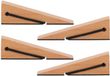 Esschert Design Esschert Deurstopper/Deurwig - 4x - Beukenhout/Rubber - Anti-slip - Beige - 12 x 3 x 4 cm