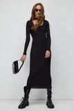 No Matter What Mega Merchant GMBH Robe moulante dos nu en tissu extensible Zwart M