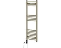LuxeBath Elektrische handdoekradiator 600 W, Sahara, gebogen, met zijaansluiting, 500 x 1200 mm, staal, beige
