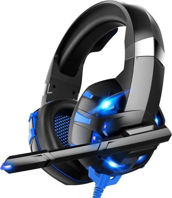 Strex Gaming Headset met Microfoon Blauw - PC + PS4 + PS5 + Xbox One + Xbox Series