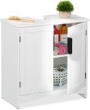 Merkloos Vasagle Wastafelonderkast met uitsparing - 2 deuren - 60 x 60 x 30 cm - wit