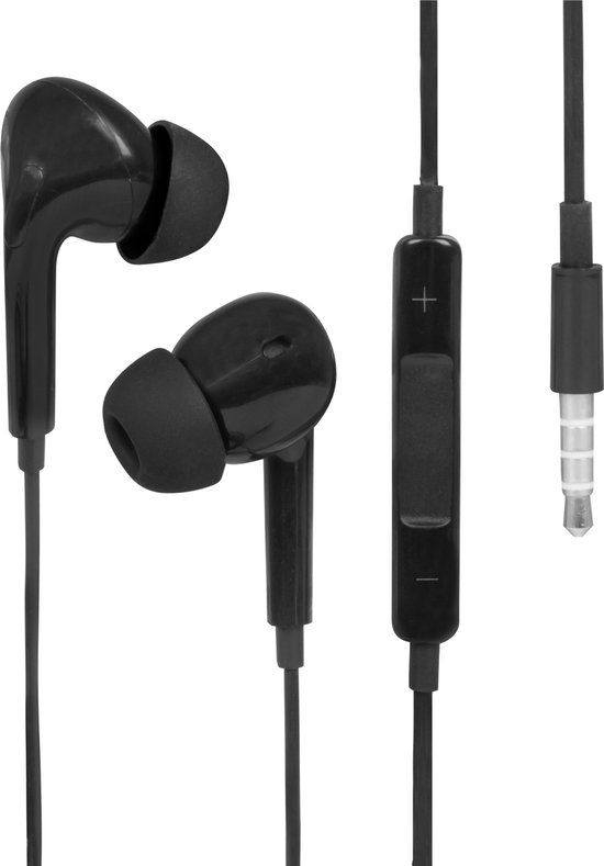 Nuvance Oortjes met Draad - 3.5mm Jack Aansluiting - Zwart
