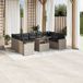 Maison Exclusive - Ensemble de jardin 10 pièces, avec coussins, en gris clair, en polyrotin
