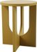 en.casa Table d'appoint Kysdajore ronde 50x40 cm moutarde