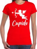 Bellatio Decorations Shoppartners Bv Cupido liefde Valentijn - verkleed t-shirt - rood - dames - XS