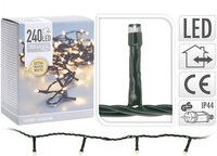 KerstXL.nl kerstverlichting LED kerstverlichting 18 meter â€“ 240 LED lampjes â€“ extra warm wit - voor binnen & buiten