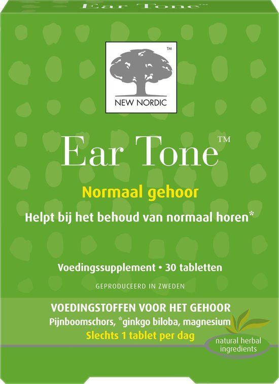 NEW NORDIC Ear Tone - 30 Tabletten - Gehoor, evenwicht en zenuwen