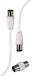 Antennekabel M/F 1,5 m wit