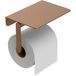 Wiesbaden Alonzo Porte-rouleau avec tablette - Bronze brossé Cuivre
