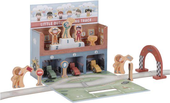 Little Dutch Speelkoffer Racebaan - Hout
