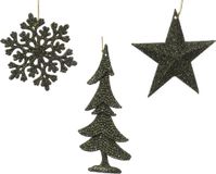 Decoris Hanger plc l0.8b10.5h10.5 cm dengroen kerst