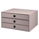 Rössler Papier 1524452493 - S.O.H.O. 3er Schubladenbox für DIN A4, mit Griffloch, Taupe, 343 x 250 x 185 mm, 1 Stück