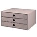 Rössler Papier 1524452493 - S.O.H.O. 3er Schubladenbox für DIN A4, mit Griffloch, Taupe, 343 x 250 x 185 mm, 1 Stück