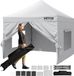 Merkloos Paviljoen Tuintent - Opvouwbaar Paviljoen - Hoogte Verstelbaar - Incl. Opbergtas - Partytent - Pop-up Tent - Wit