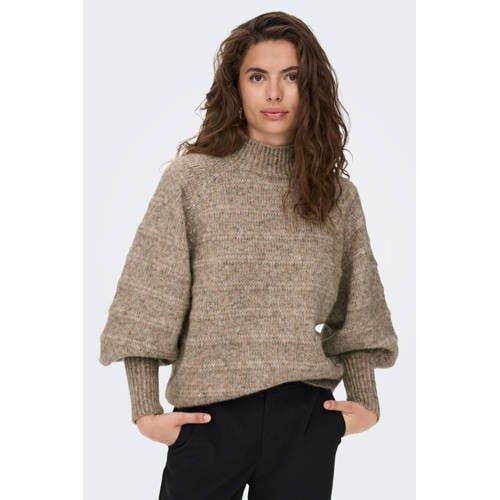 ONLY ONLCELINA Recycled Polyester Knit Sweater - Brown