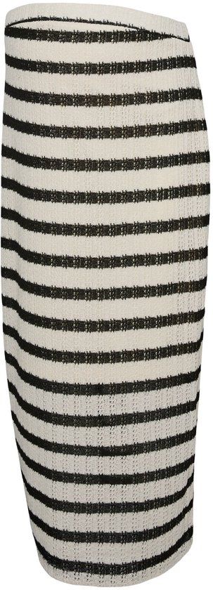 Mama Licious Rok High Waist Lange Rok Gestreepte Zwangerschaps Kleding S Beige