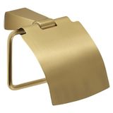 Gedy Toiletpapierhouder met deksel Tonaal goud mat