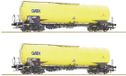 Roco 76025 H0 2-delige set ketelwagens van de GATX Gele lak