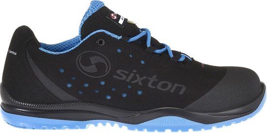 Sixton 91328-03 Cuban Laag S1 Zwart/Blauw - Maat 36