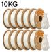 PLA filament d'imprimante 3D, 1,75 mm - Filament FDM standard - Faible retrait - Bien enroulé - Convient aux stylos 3D - 10 kg - Ivoire