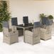 Maison Exclusive - Ensemble de jardin, 7 pièces, avec coussins, gris, en polyrotin