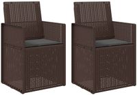 vidaXL Tuinstoelen 2 stuks Bruin en antracietkleurig PP