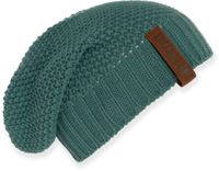 Knit Factory Coco Gebreide Muts Heren & Dames - Sloppy Beanie hat - Laurel - Warme groene Wintermuts - Unisex - One Size