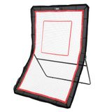 VEVOR Lacrosse rebounder voor achtertuin, volleybal stuiteren achternet, pitchback throwback honkbal softbal terugkeer trainingsscherm, verstelbare hoek schietoefenoefeningsmuur met doel