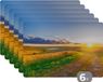 KitchenYeah Placemat Set - 6x 45x30cm Heat Resistant, Anti-Slip, Washable Placemats - Nature Design