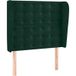 Tête de lit en velours vert foncé 83x23x118/128 cm