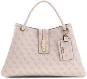 GUESS Yvonne Girlfriend Carryall Stone Logo wit Handtas Schoudertas