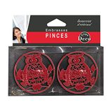 Douceur d'Intérieur 2 gordijn Tie Backs 8 cm Geschilderd Metaal Rood