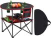 VEVOR Table pliante Table de pique-nique portable Table de buffet Tissu Oxford 72cm Noir