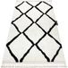 Rugsx - Tapis Berber Cross Blanc Franges Berbère Marocain Shaggy White 160x220 cm
