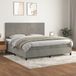Maison Exclusive - Sommier à lattes de lit et matelas Gris clair 200x200cm Velours
