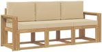 vidaXL Acacia Hout Buiten Bank Loungeset Wit en Beige 4 Zitplaatsen